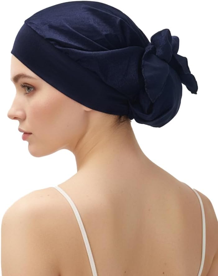 FADACHY Chemo Headwear for Women,Chemo Caps Lightweight for Summer with Head Scarf,Silky Soft Hair Turbans Fashion - Image 3